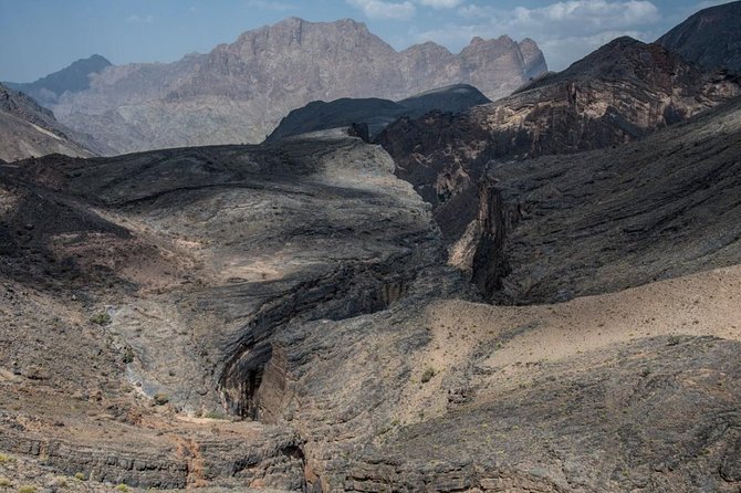 Jabal Shams (Grand Canyon) - Misfat al Abreyeen: Mudbrick Alleys and Farms Built Up the Mountain