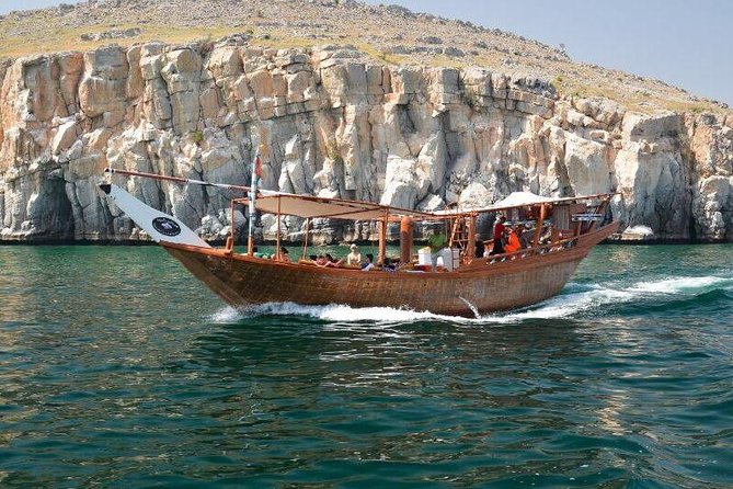 Musandam Khasab Full day dhow cruise with Lunch - Telegraph Island: the swim-and-snorkel stop with a real story