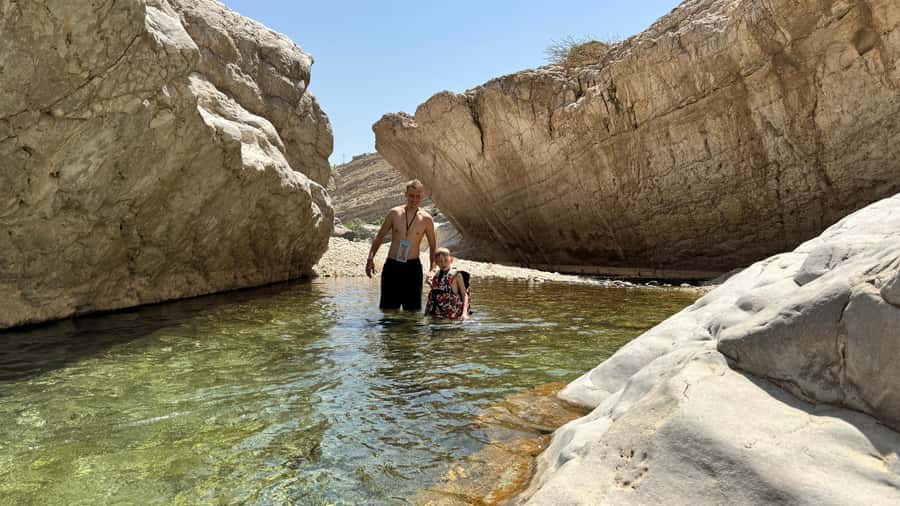 Muscat: Wahiba Desert and Wadi Bani Khalid Guided Group Tour - Wadi Bani Khalid: clear pools, cliffside walks, and swim time that you control