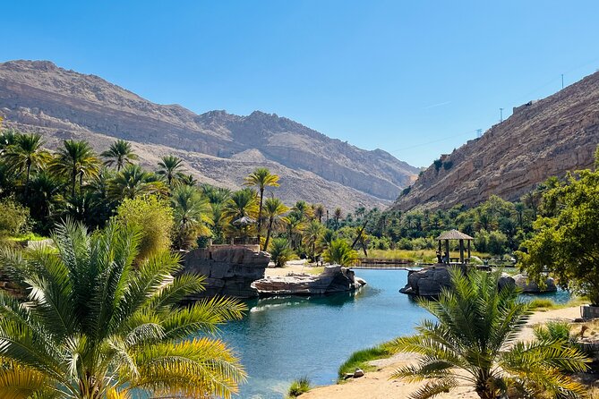 Private Oman Desert Overnight in Wahiba Sand and Wadi Exploration - Wadi Bani Khalid: Year-Round Water and Date Palms in the Mountains