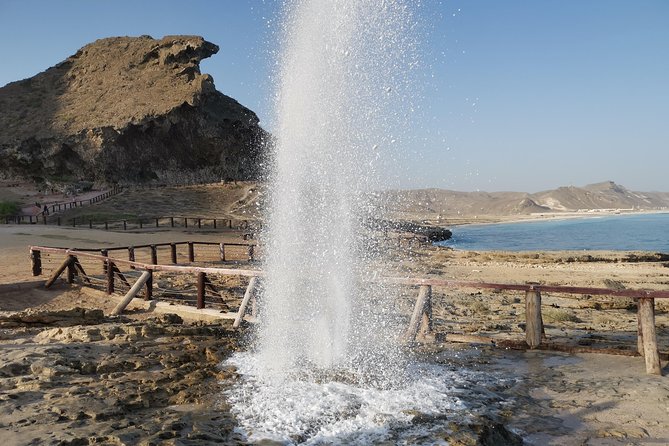 West Coast Mountains and Beaches (Fazayah beach + Shaat cliff) - Stop 3: Marneef Cave, erosion over limestone, and blow holes at high tide